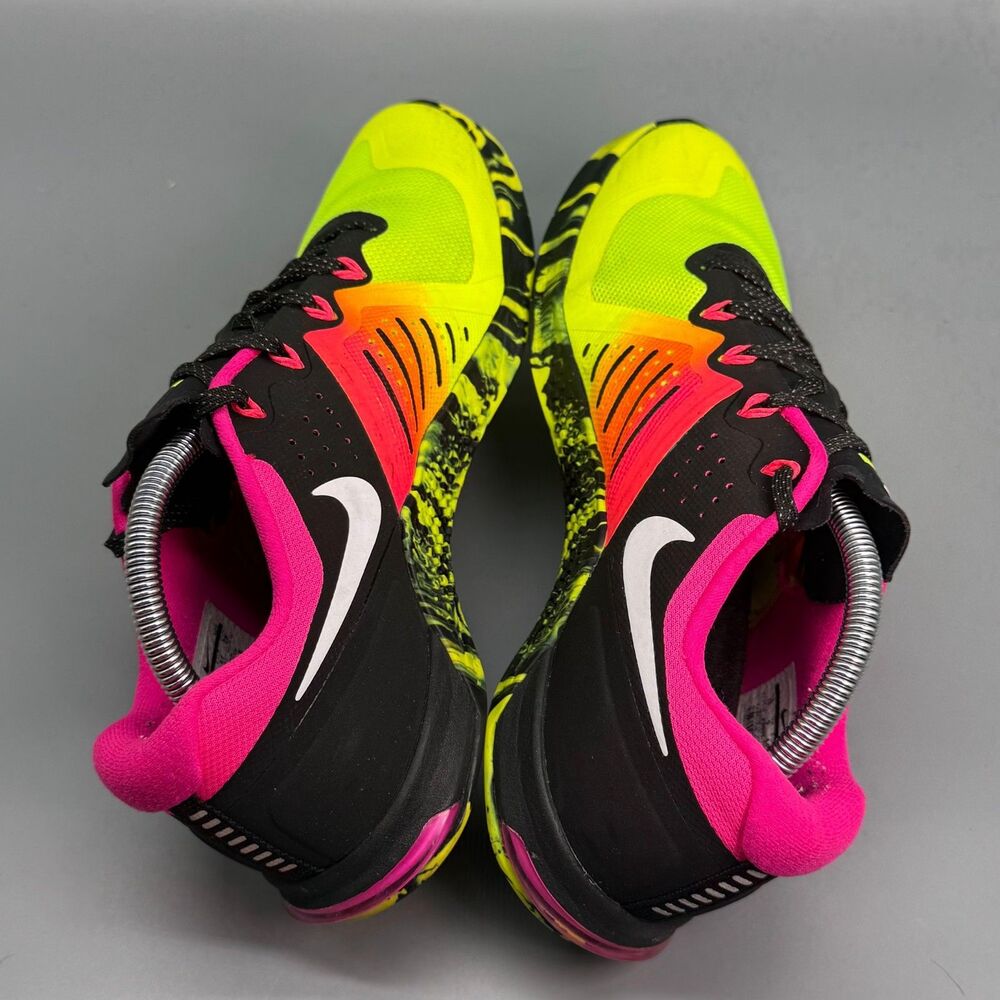 Nike Metcon 2 Mens 10 Volt Black White Lace Up Low Top Running Athletic Sneakers - Picture 6 of 9